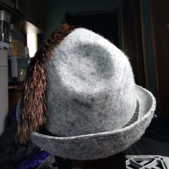 Vintage Lembert Wool Alpine Tyrolean Hat Feather - Picture 4 of 8